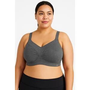 LIVI Active Grey Wide Straps Front Detail Supportive‎ Womens Sports Bra 40DD